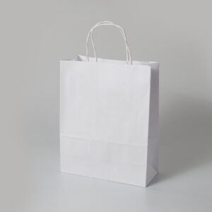 Torba papierowa biała 24x11x32 cm z nadrukiem full kolor pierwsza